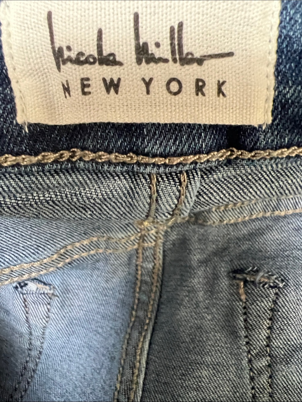 Nicole Miller Soho High Rise Wide Leg Cropped Cuffed Jeans Size 10 - Picture 10 of 14